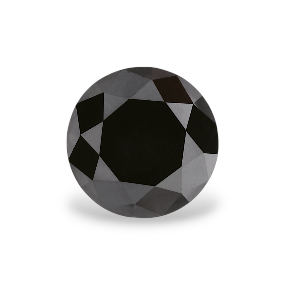 GIA 1.59 Carat Natural Fancy Black Round Diamond SE-7879GN