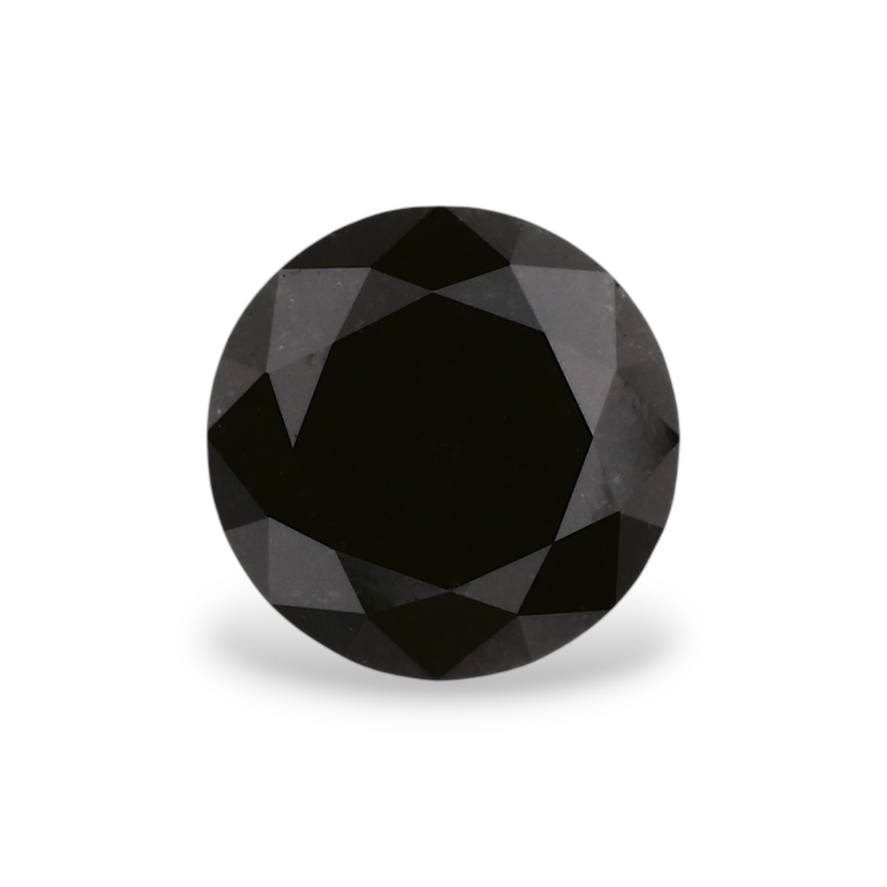GIA 1.14 Carat Natural Fancy Black Round Diamond SE-7885GN