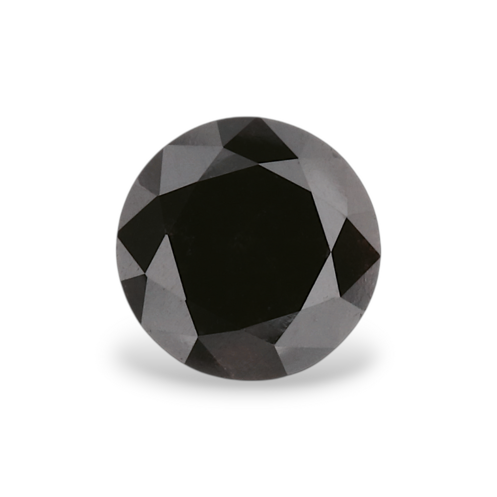 GIA 1.02 Carat Natural Fancy Black Round Diamond SE-7890GN