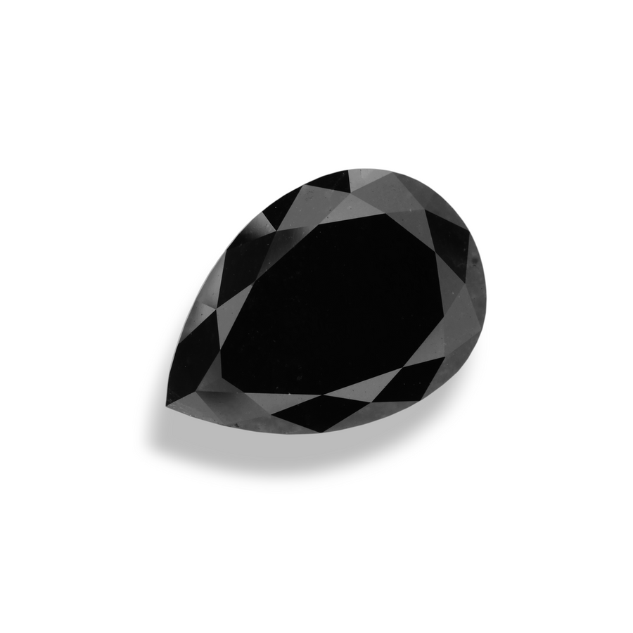 GIA 11.36 Carat Natural Fancy Black Pear Diamond SE-7892GN