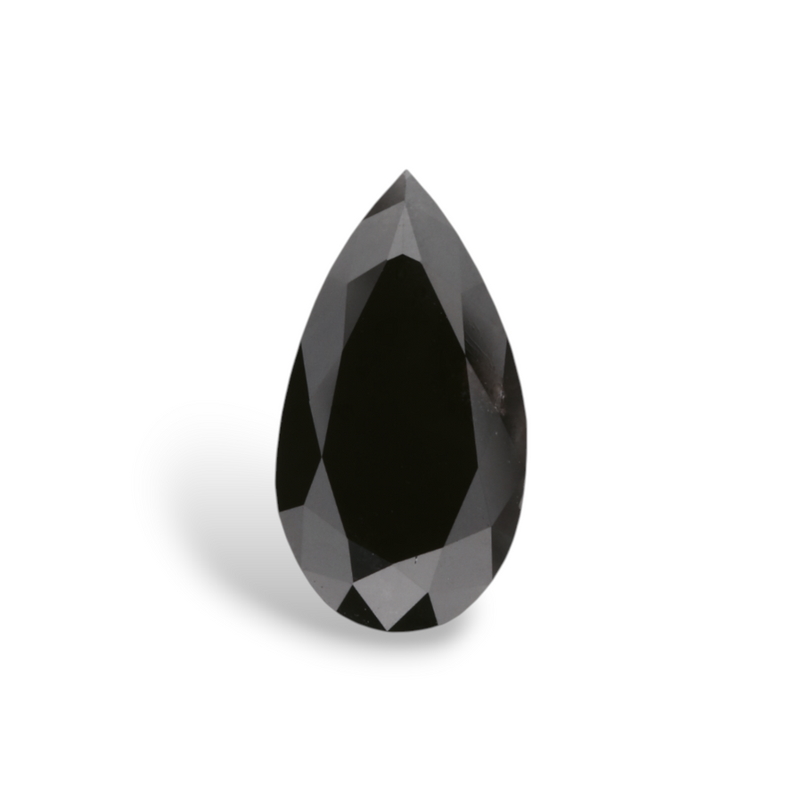 GIA 2.01 Carat Natural Fancy Black Pear Diamond SE-7898GN