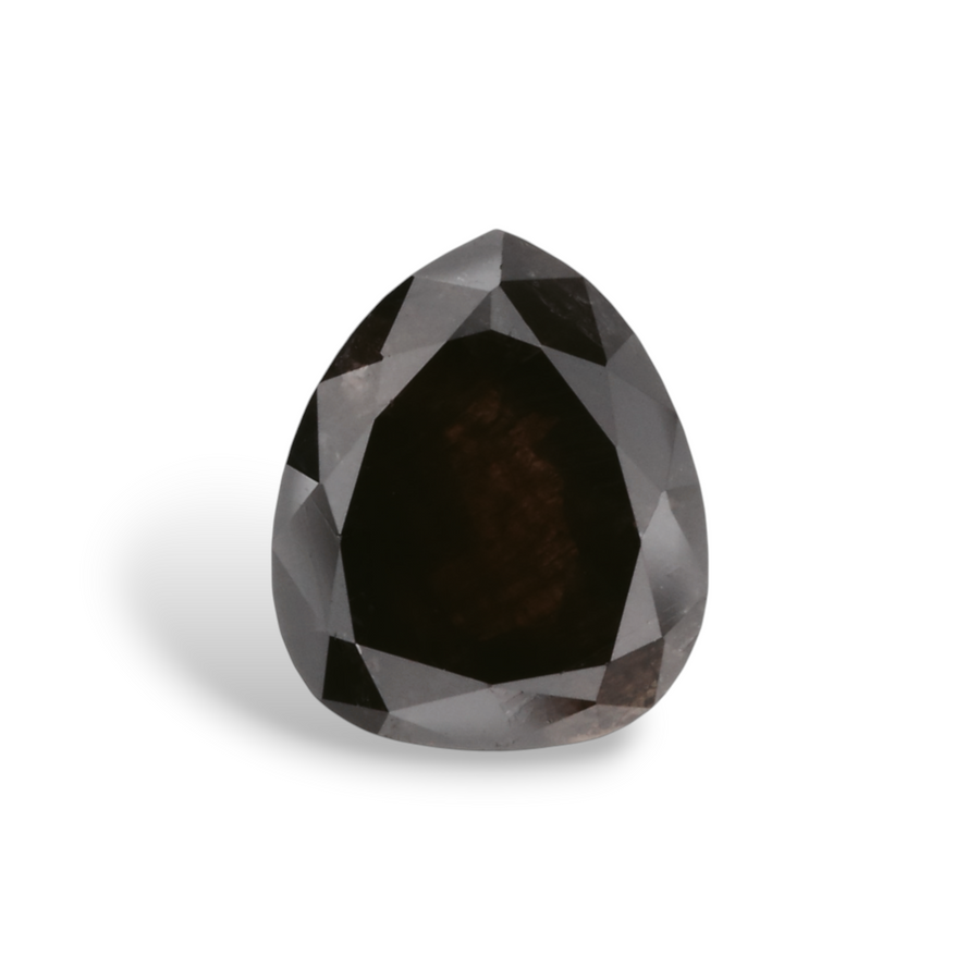 GIA 1.17 Carat Natural Fancy Black Pear Diamond SE-7903GN