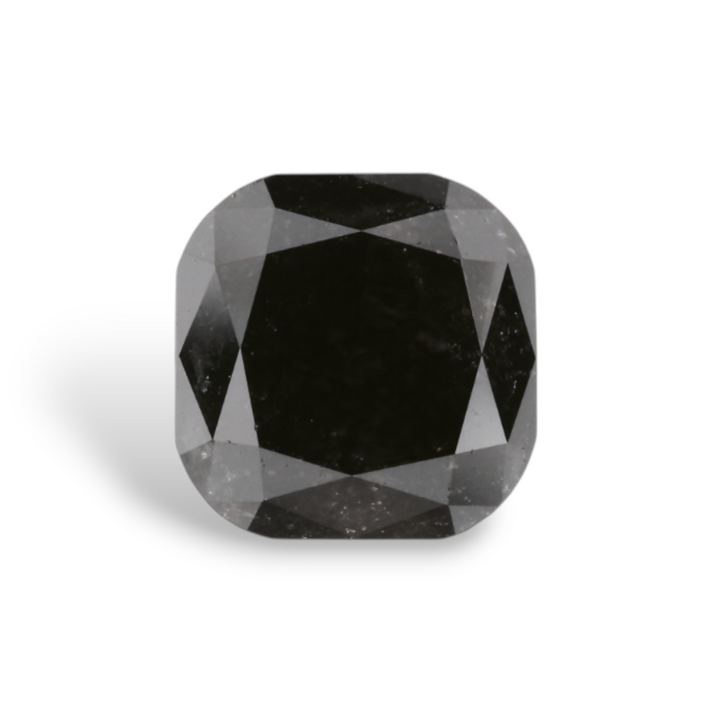 GIA 1.54 Carat Natural Fancy Black Cushion Diamond SE-7911GN