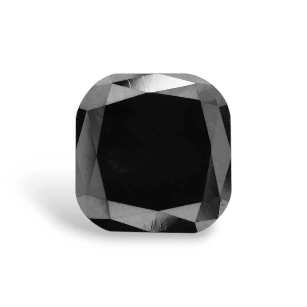 GIA 1.30 Carat Natural Fancy Black Cushion Diamond SE-7913GN