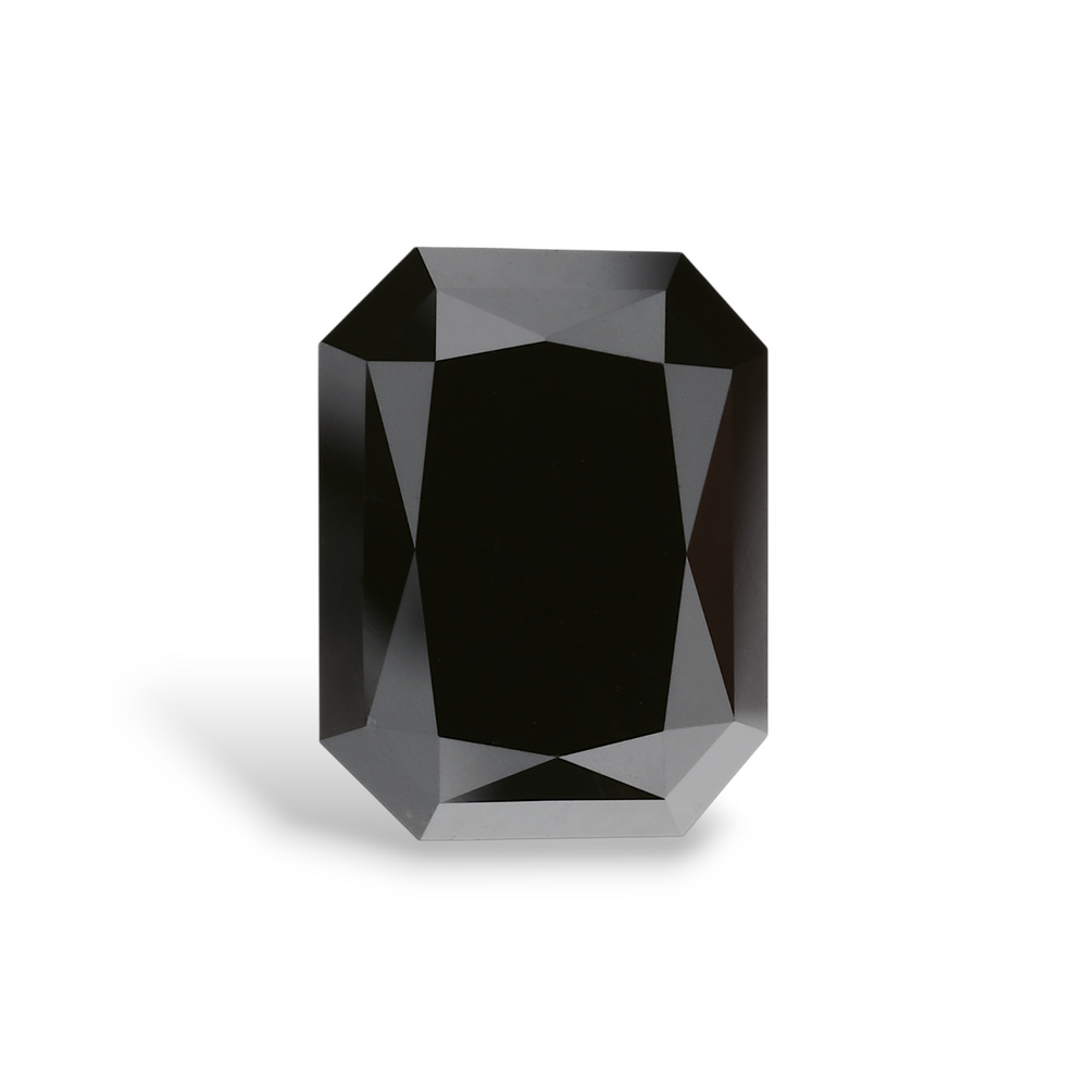 GIA 3.93 Carat Natural Fancy Black Radiant Diamond SE-7922GN
