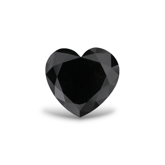 GIA 3.58 Carat Natural Fancy Black Heart Diamond SE-7924GN