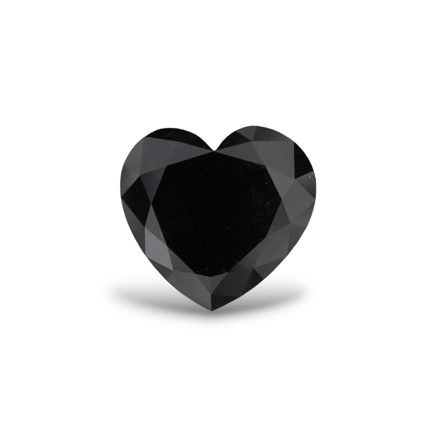 GIA 3.58 Carat Natural Fancy Black Heart Diamond SE-7924GN