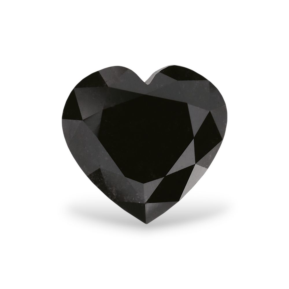 GIA 1.44 Carat Natural Fancy Black Heart Diamond SE-7925GN