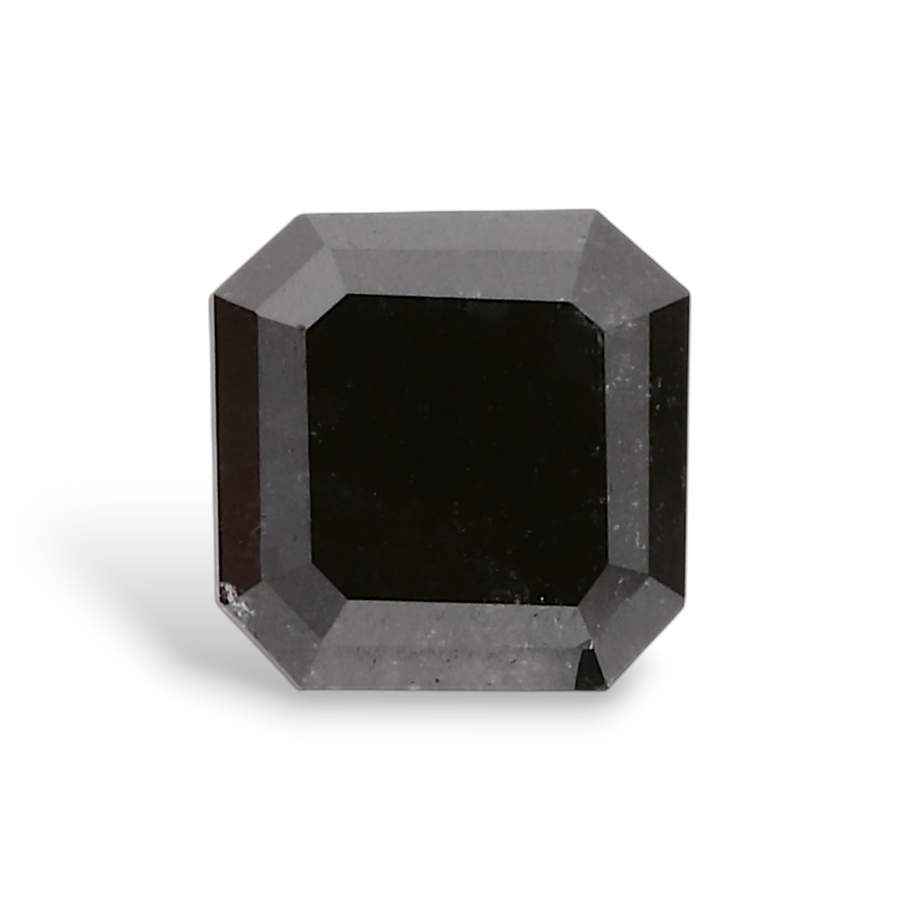 GIA 0.67 Carat Natural Fancy Black Sq emerald Diamond SE-7927GN