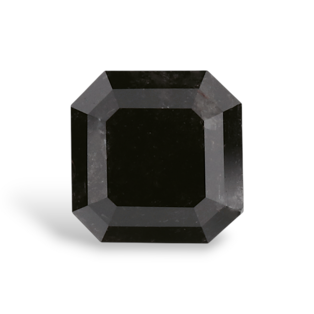 GIA 1.15 Carat Natural Fancy Black Sq emerald Diamond SE-8181GN