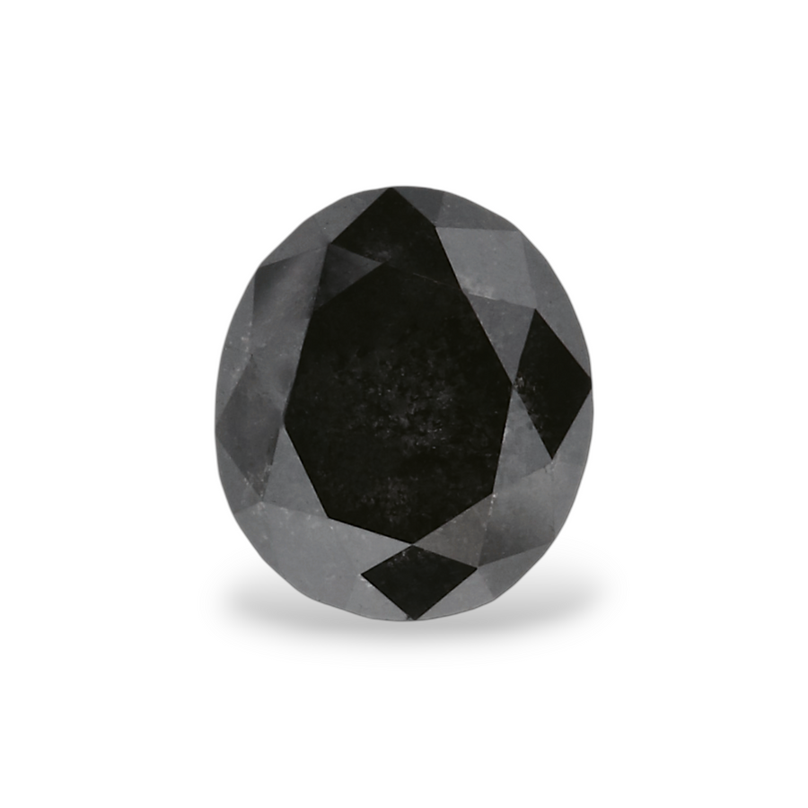 GIA 1.33 Carat Natural Fancy Black Oval Diamond SE-8188GN