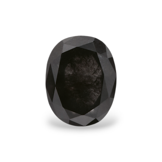 GIA 0.42 Carat Natural Fancy Black Oval Diamond SE-8200GN
