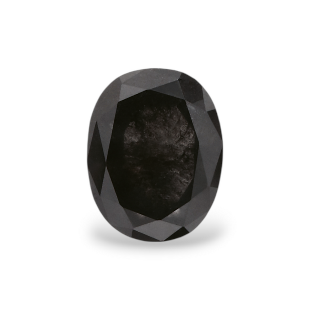 GIA 0.42 Carat Natural Fancy Black Oval Diamond SE-8200GN