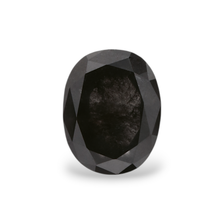 GIA 0.42 Carat Natural Fancy Black Oval Diamond SE-8200GN