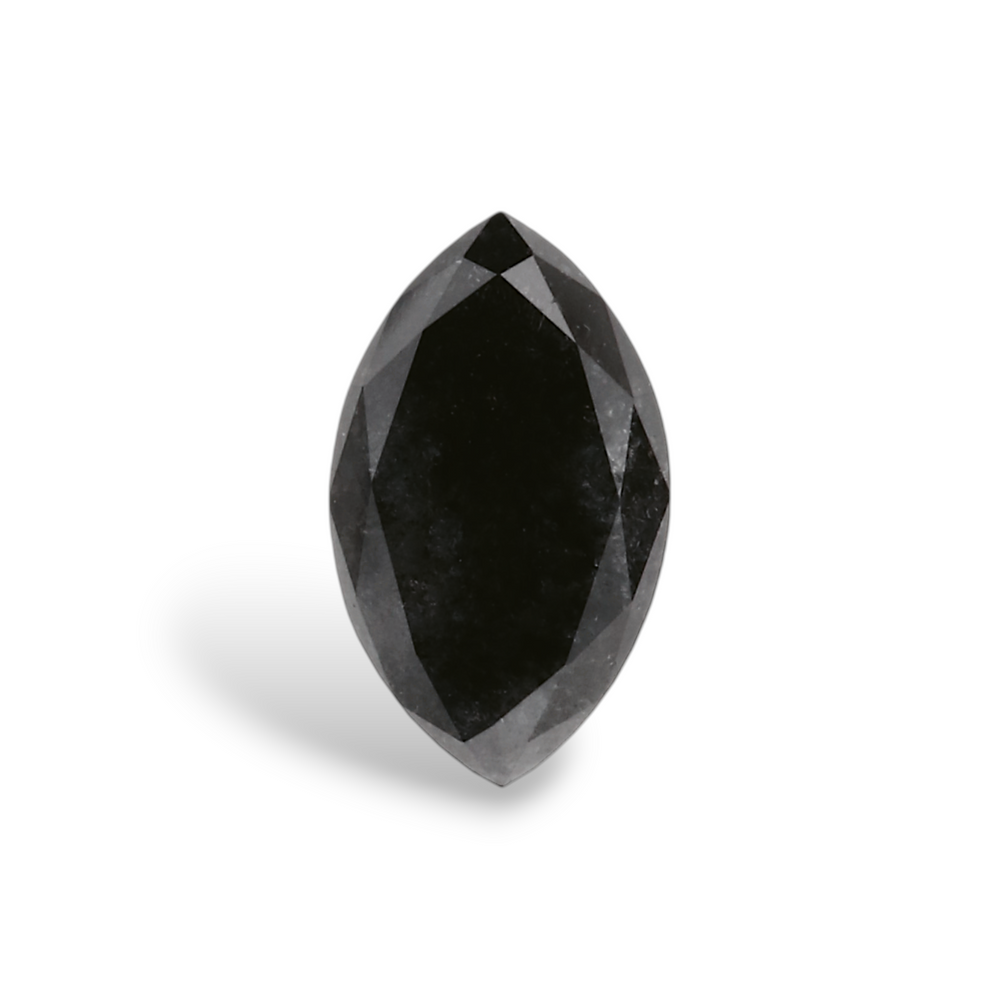 GIA 0.44 Carat Natural Fancy Black Marquise Diamond SE-8201GN