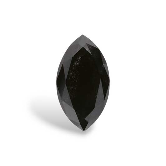 GIA 0.45 Carat Natural Fancy Black Marquise Diamond SE-8211GN