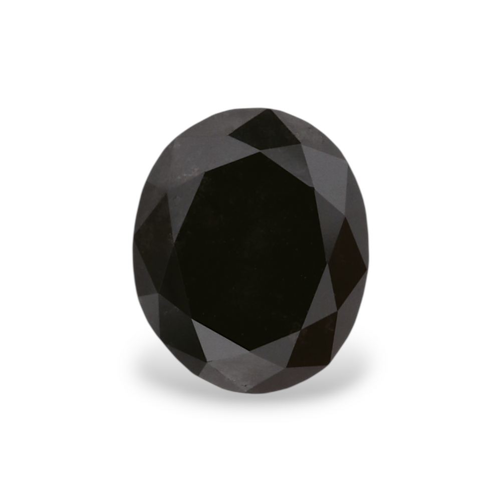 GIA 1.12 Carat Natural Fancy Black Oval Diamond SE-8223GN