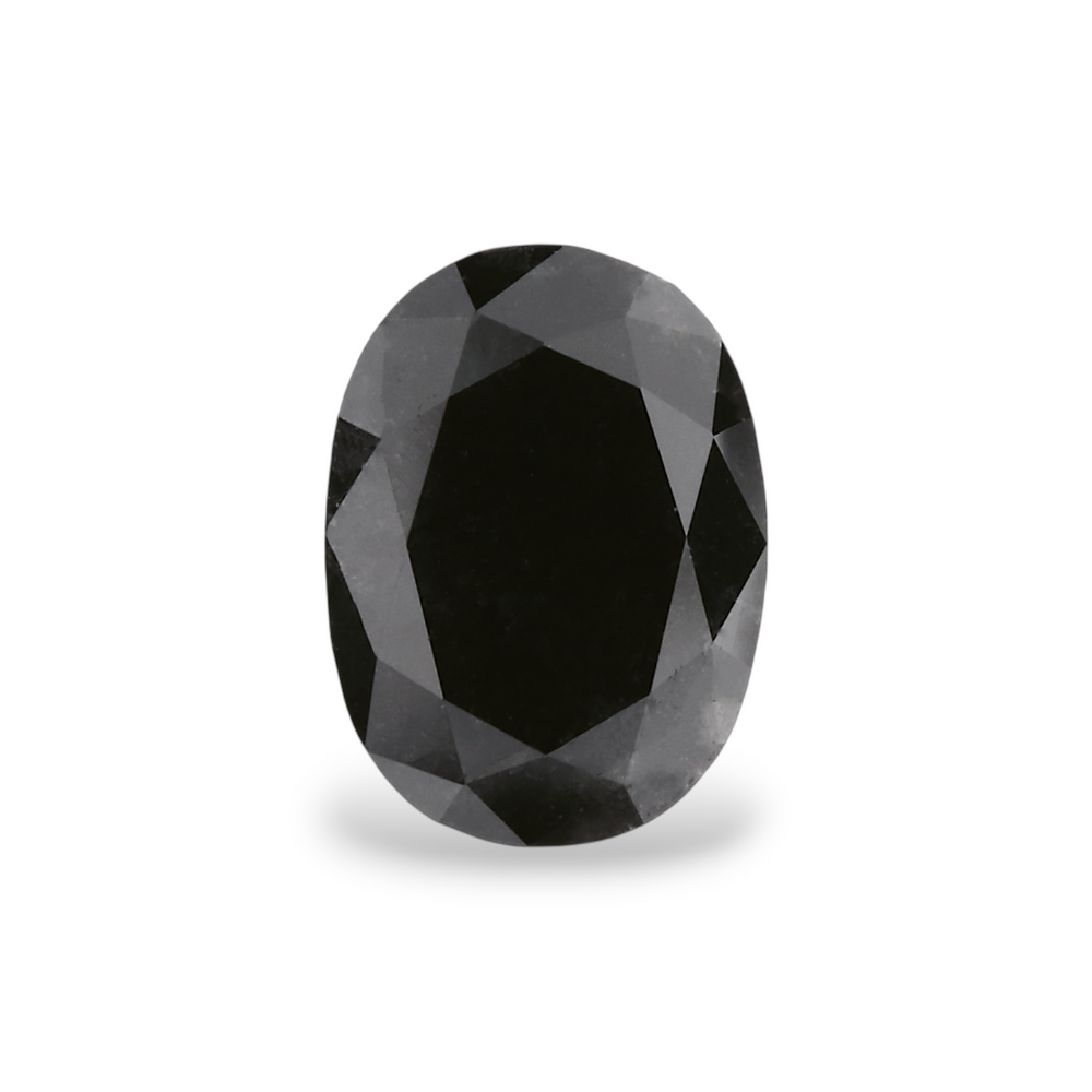 GIA 1.29 Carat Natural Fancy Black Oval Diamond SE-8224GN