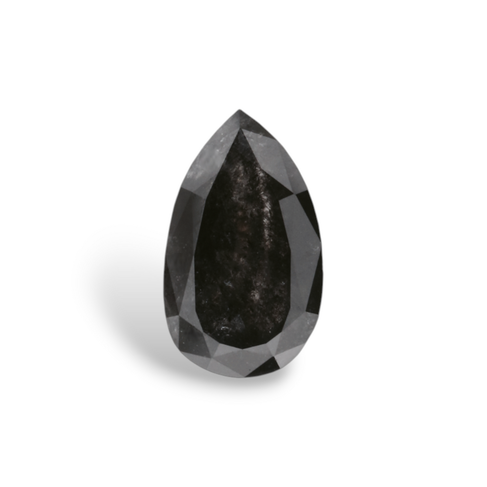 GIA 1.20 Carat Natural Fancy Black Pear Diamond SE-8227GN