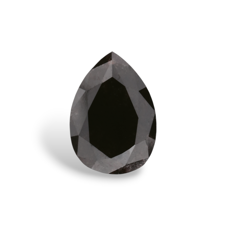 GIA 1.54 Carat Natural Fancy Black Pear Diamond SE-8228GN