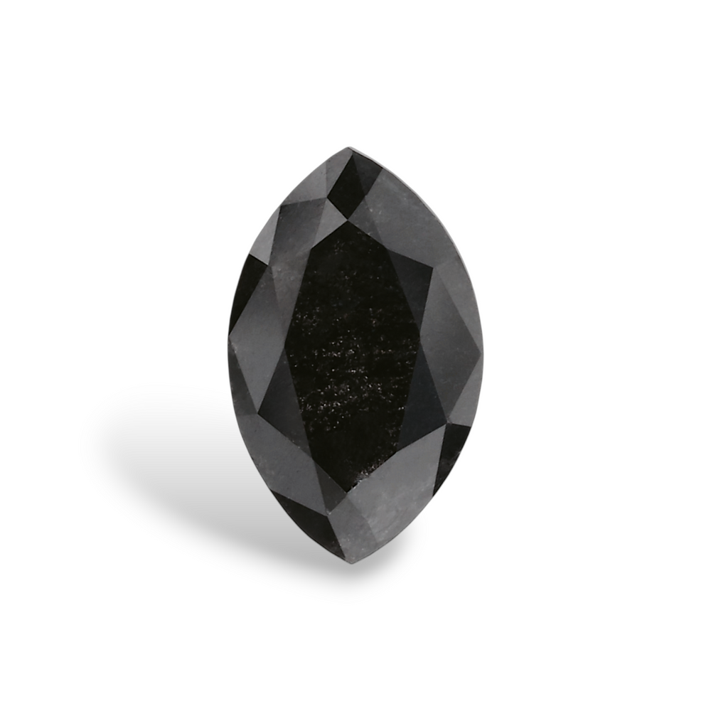 GIA 0.49 Carat Natural Fancy Black Marquise Diamond SE-8237GN