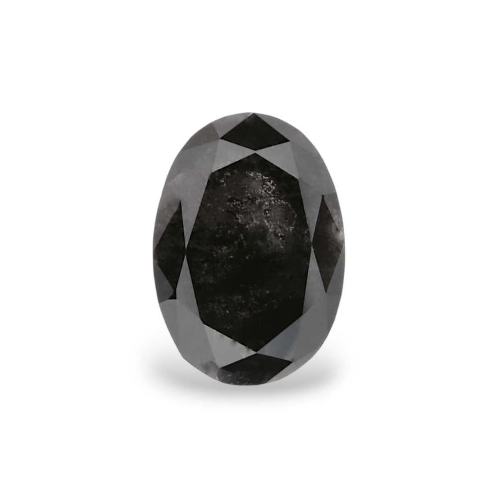 GIA 0.90 Carat Natural Fancy Black Oval Diamond SE-8240GN