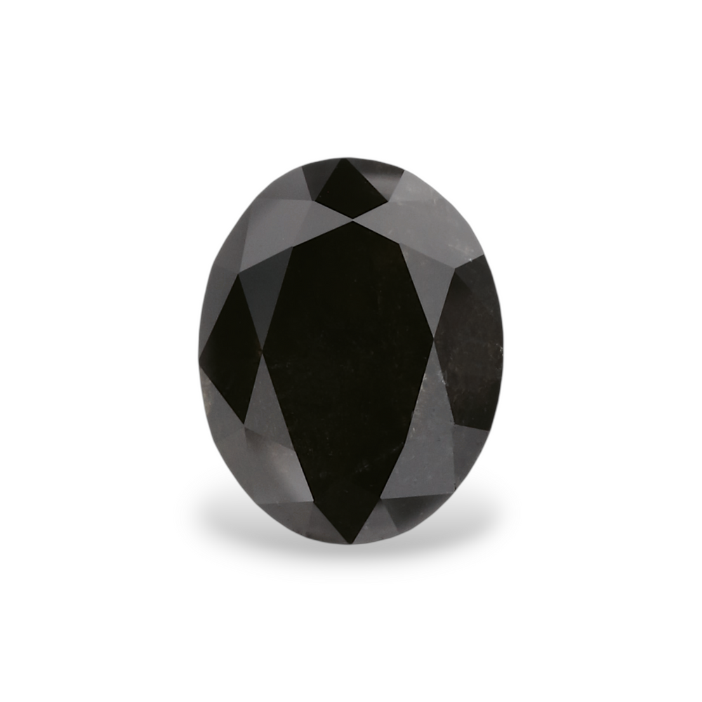 GIA 1.53 Carat Natural Fancy Black Oval Diamond SE-8242GN
