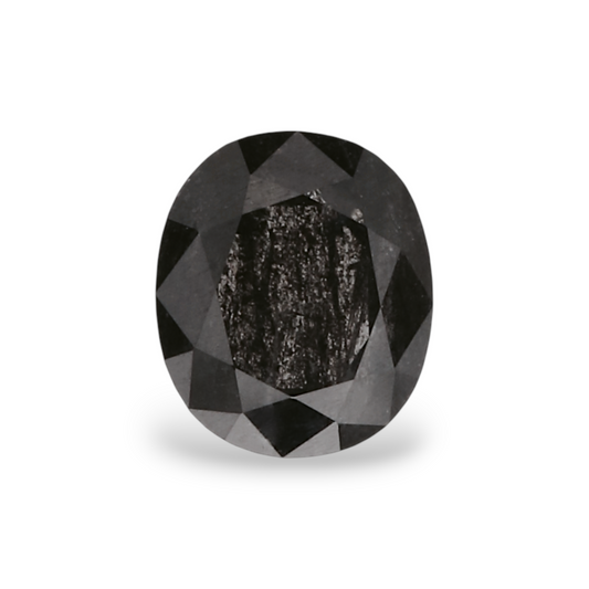 GIA 0.45 Carat Natural Fancy Black Oval Diamond SE-8248GN