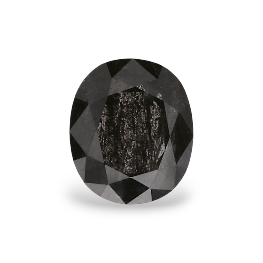 GIA 0.45 Carat Natural Fancy Black Oval Diamond SE-8248GN