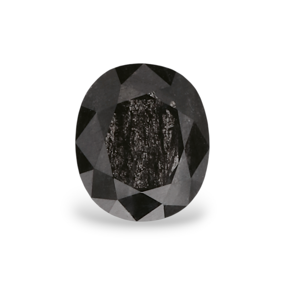 GIA 0.45 Carat Natural Fancy Black Oval Diamond SE-8248GN