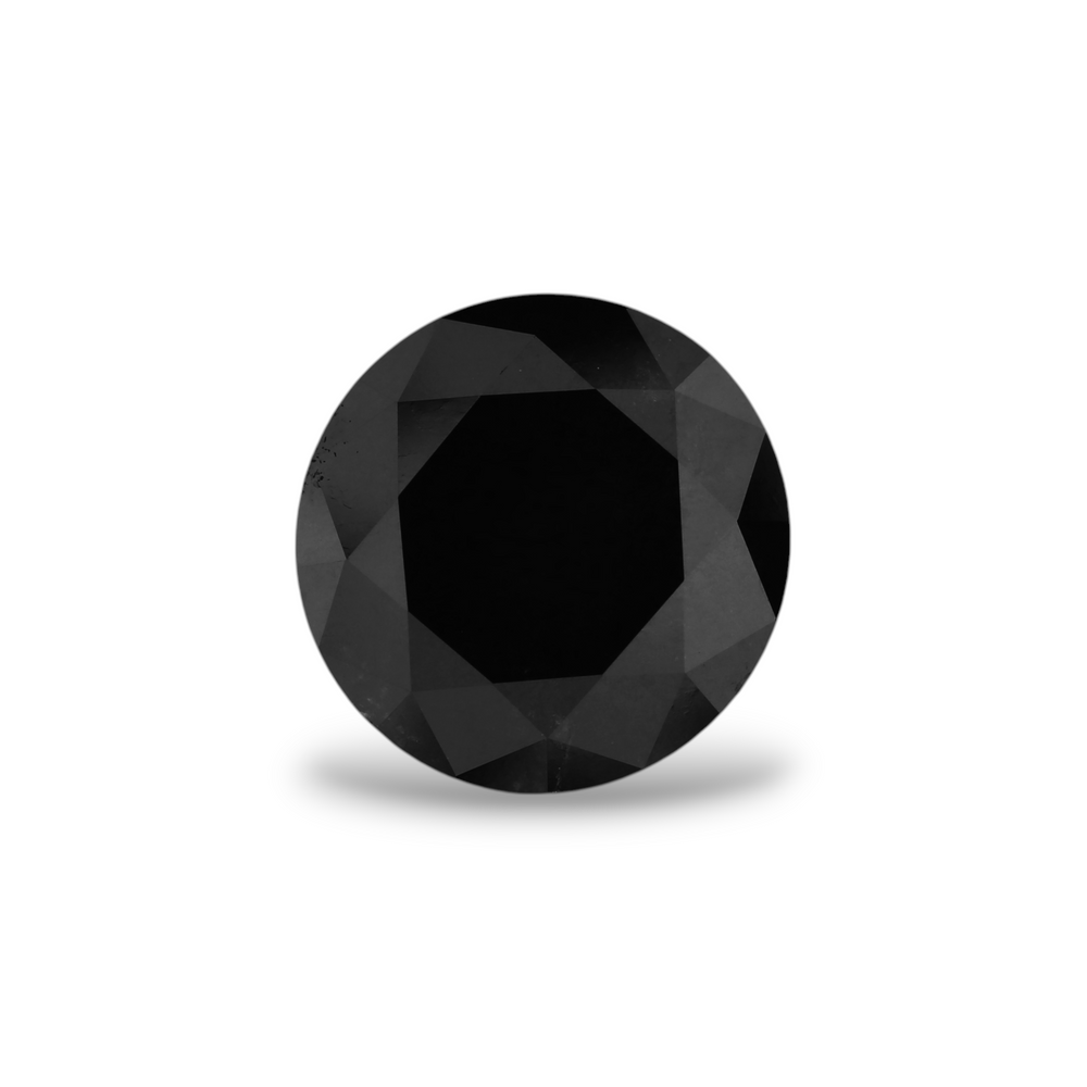 GIA 3.25 Carat Natural Fancy Black Round Diamond SE-8299GN