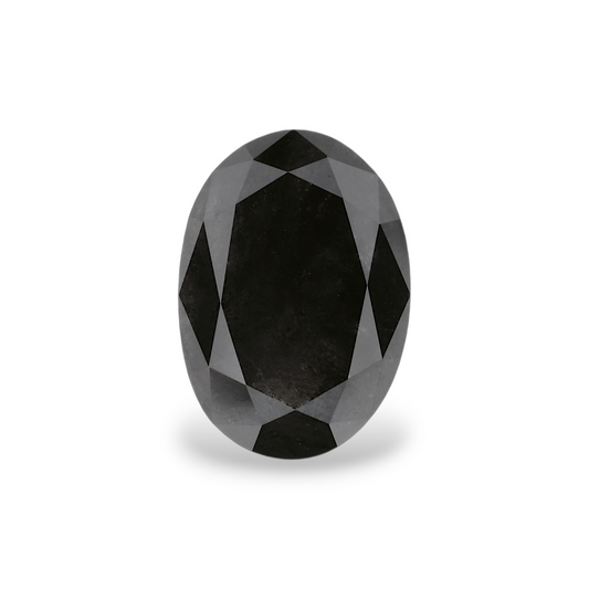 GIA 2.16 Carat Natural Fancy Black Oval Diamond SE-8307GN