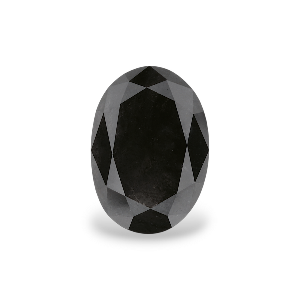 GIA 2.16 Carat Natural Fancy Black Oval Diamond SE-8307GN
