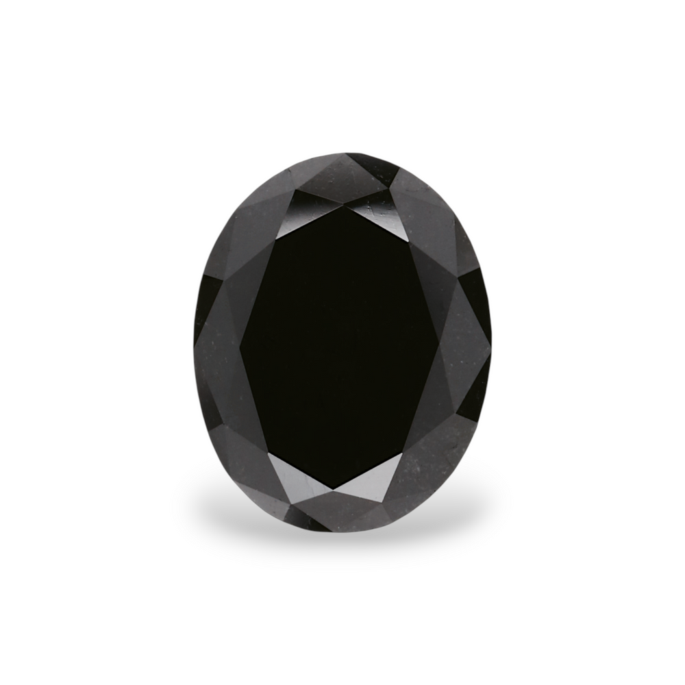 GIA 1.77 Carat Natural Fancy Black Oval Diamond SE-8310GN