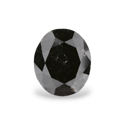 GIA 1.17 Carat Natural Fancy Black Oval Diamond SE-8321GN