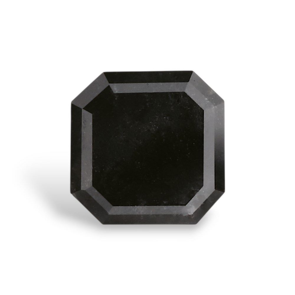 GIA 1.09 Carat Natural Fancy Black Sq emerald Diamond SE-8328GN