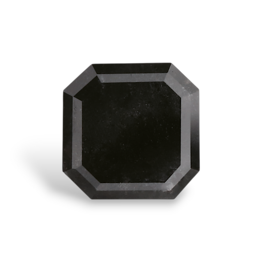 GIA 1.09 Carat Natural Fancy Black Sq emerald Diamond SE-8328GN