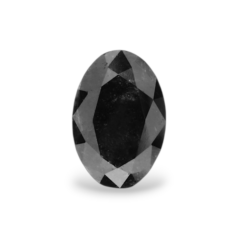GIA 0.40 Carat Natural Fancy Black Oval Diamond SE-8335GN