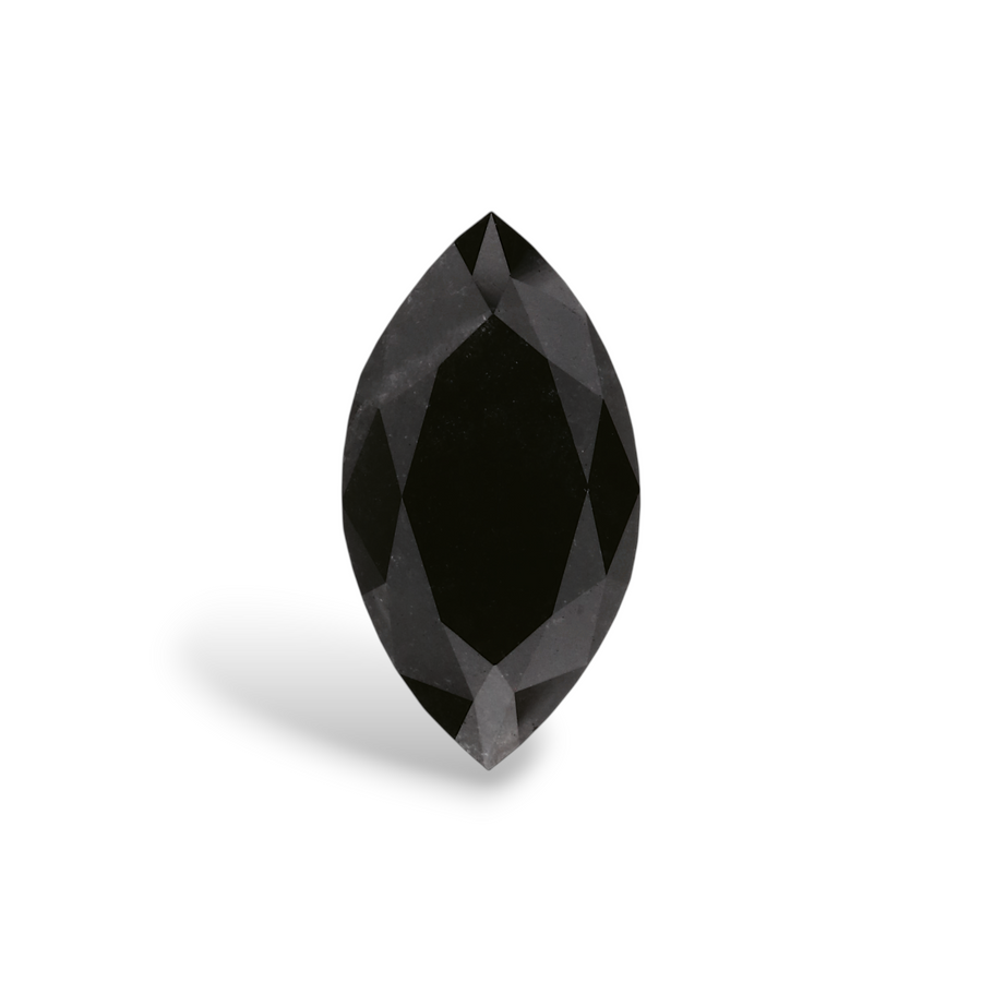 GIA 1.47 Carat Natural Fancy Black Marquise Diamond SE-8338GN