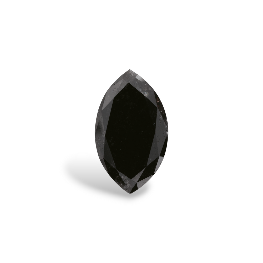 GIA 4.29 Carat Natural Fancy Black Marquise Diamond SE-8342GN