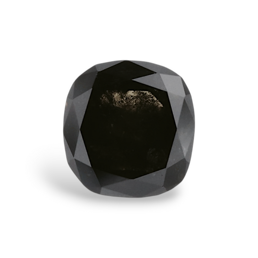 GIA 0.86 Carat Natural Fancy Black Cushion Diamond SE-8573GN