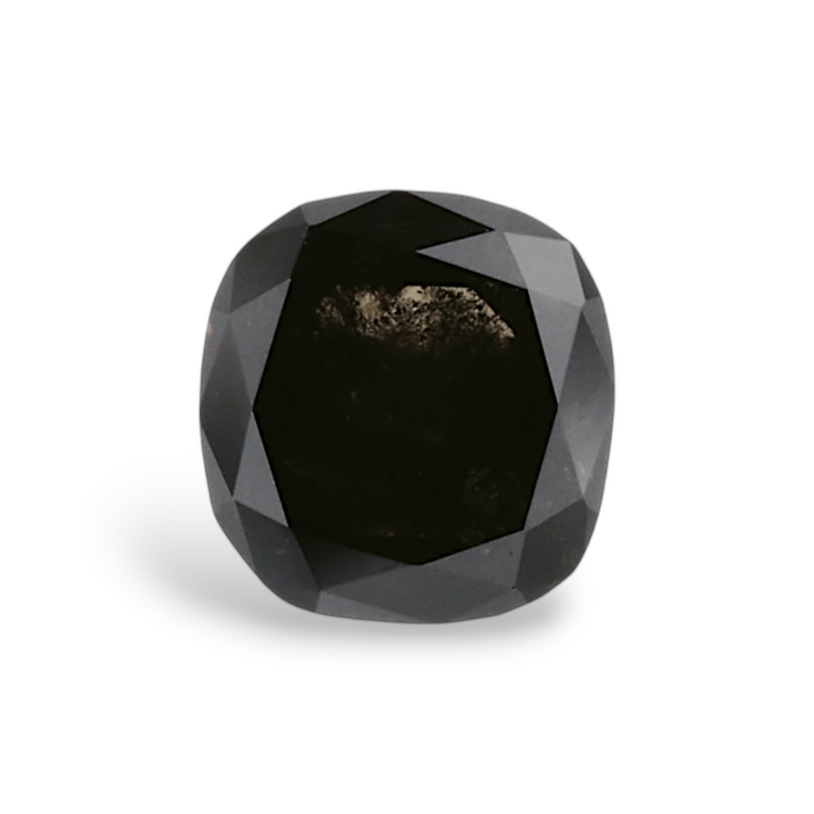 GIA 0.86 Carat Natural Fancy Black Cushion Diamond SE-8573GN