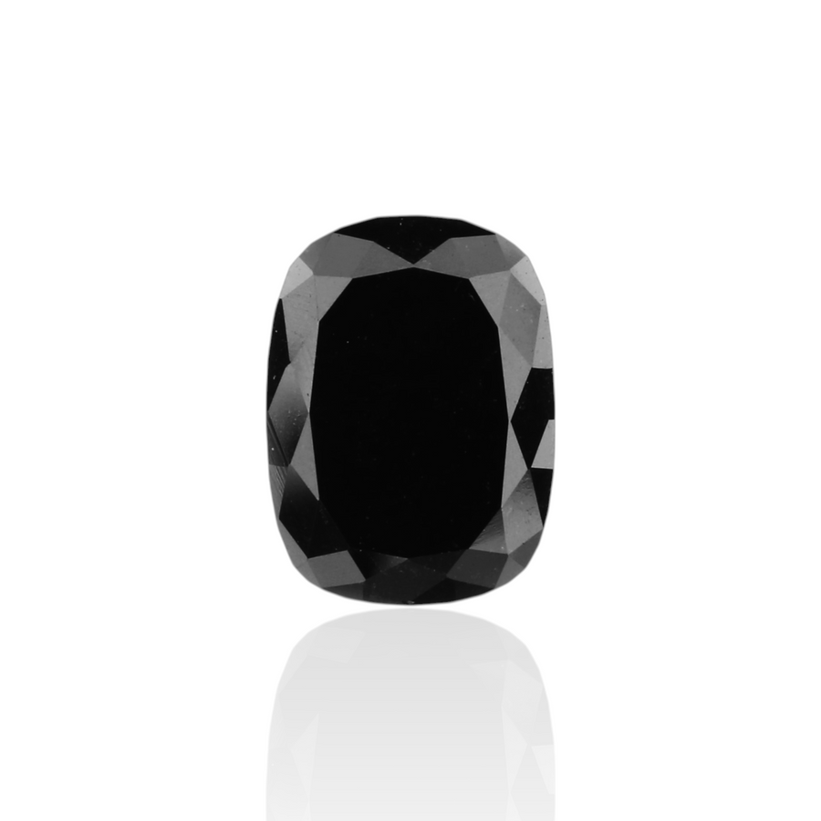 GIA 1.67 Carat Natural Fancy Black Cushion Diamond SE-8574GN