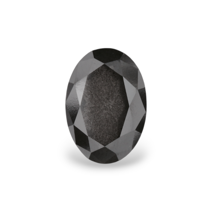 GIA 1.38 Carat Natural Fancy Black Oval Diamond SE-8577GN