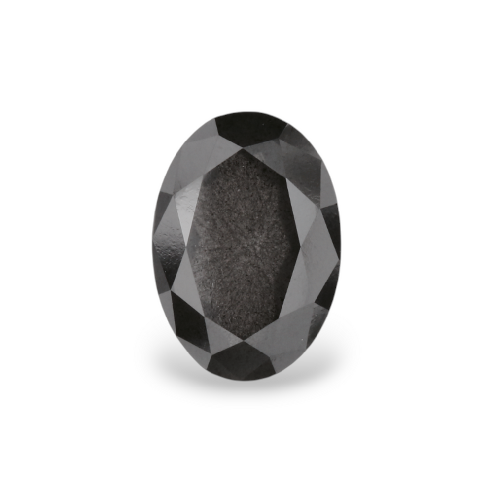 GIA 1.38 Carat Natural Fancy Black Oval Diamond SE-8577GN