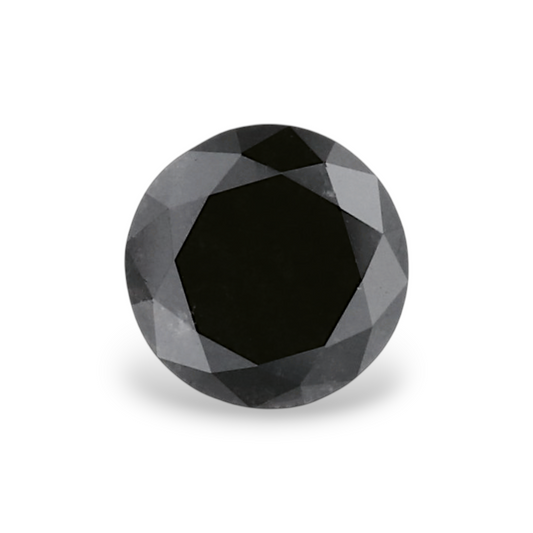 GIA 0.63 Carat Natural Fancy Black Round Diamond SE-8580GN