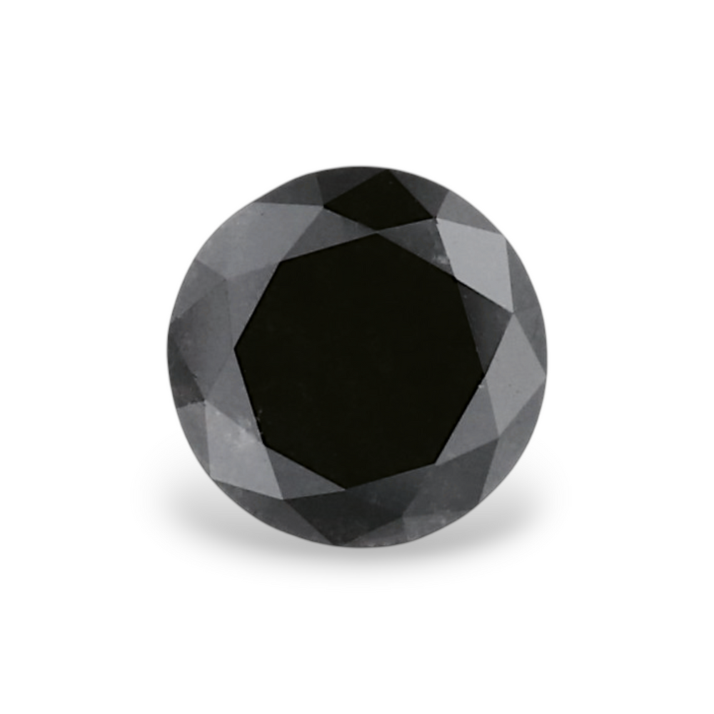 GIA 0.63 Carat Natural Fancy Black Round Diamond SE-8580GN