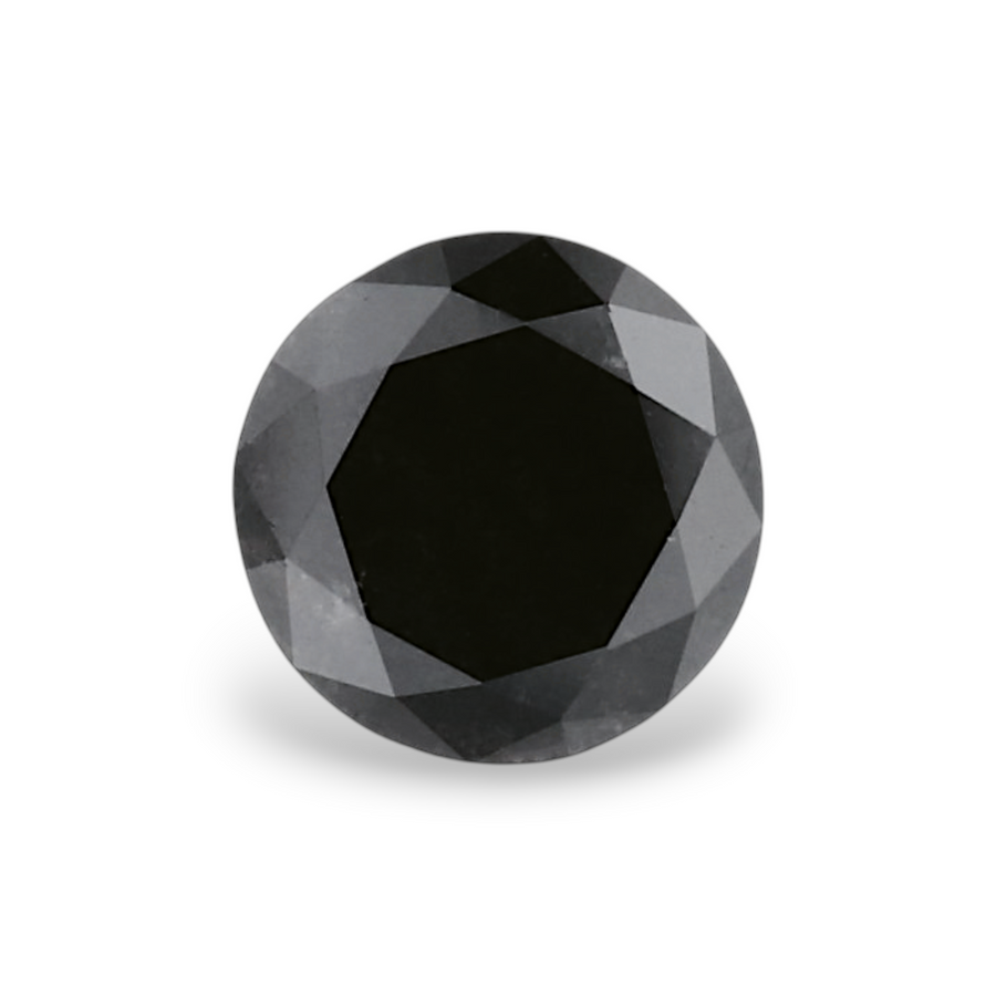 GIA 0.63 Carat Natural Fancy Black Round Diamond SE-8580GN