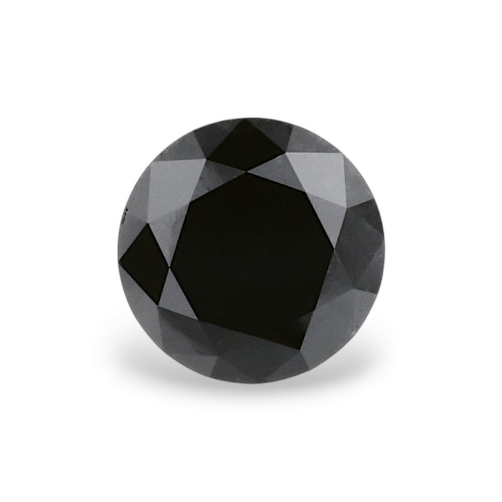 GIA 0.86 Carat Natural Fancy Black Round Diamond SE-8582GN