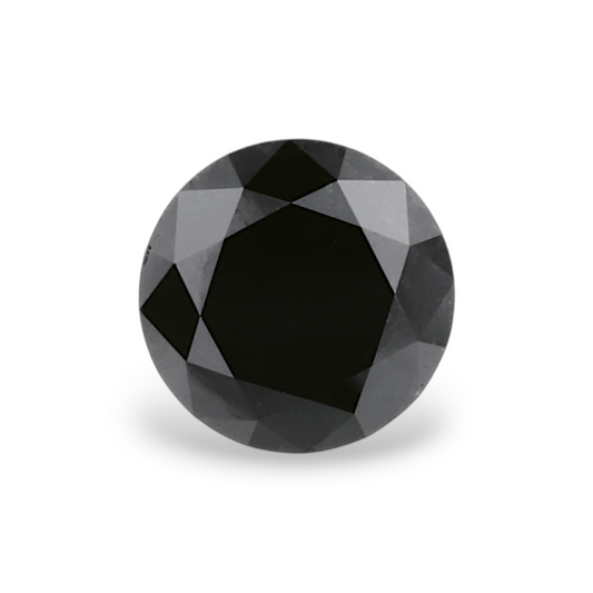 GIA 0.86 Carat Natural Fancy Black Round Diamond SE-8582GN